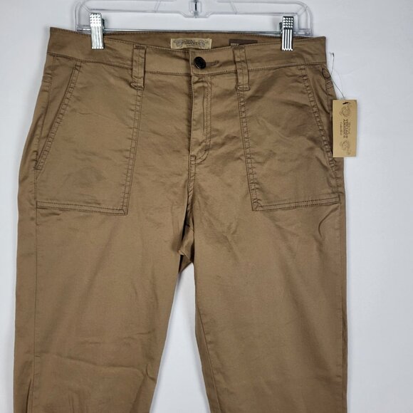Nine West Vintage America Pants Women's 6 28 Brown Cropped Rolled Hem NWT - Picture 3 of 12